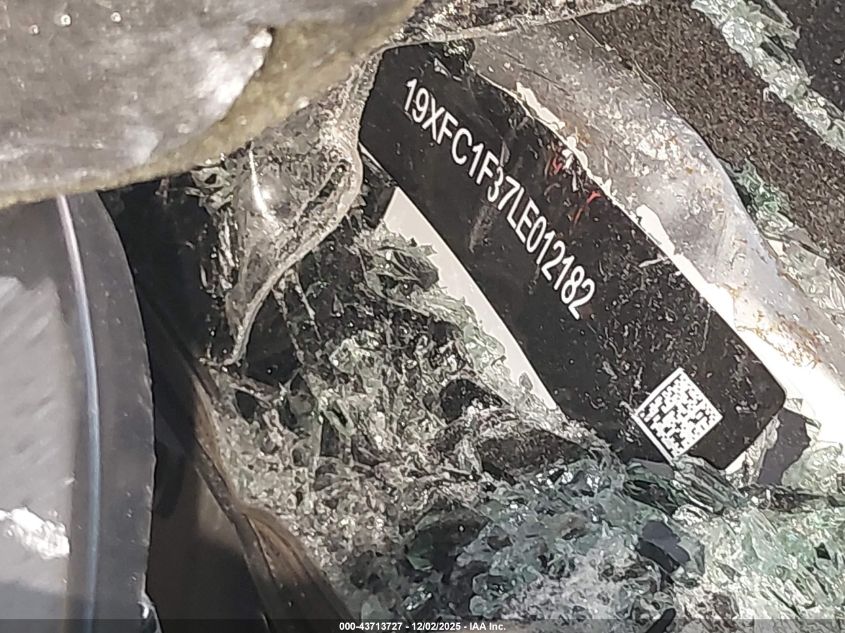 2020 Honda Civic Ex VIN: 19XFC1F37LE012182 Lot: 43713727