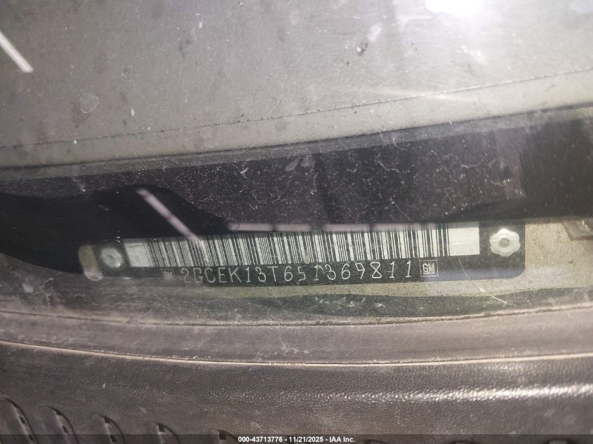 2005 Chevrolet Silverado 1500 Ls VIN: 2GCEK13T651369811 Lot: 43713776
