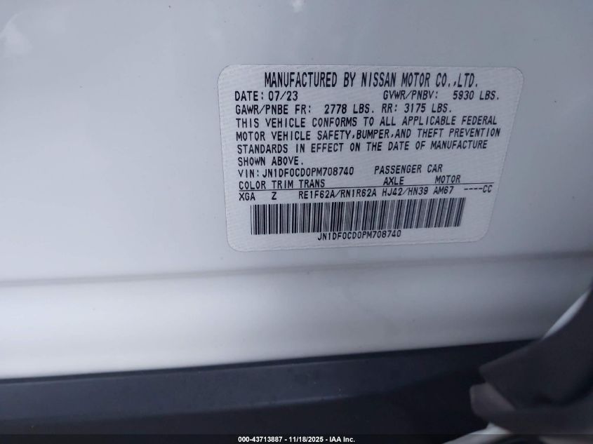 2023 Nissan Ariya Platinum+ VIN: JN1DF0CD0PM708740 Lot: 43713887