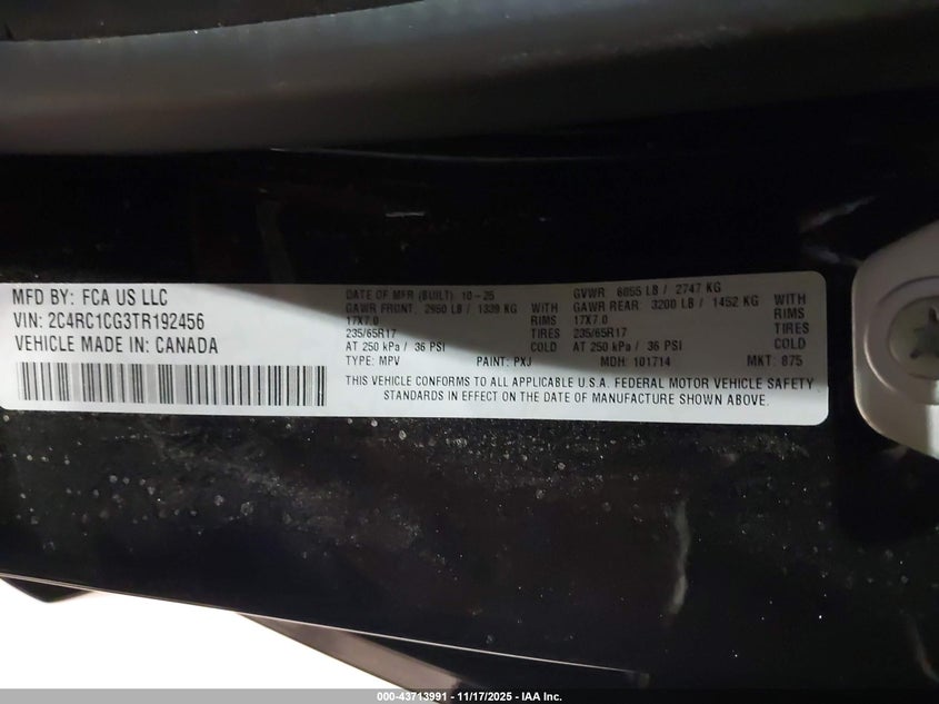 2C4RC1CG3TR192456 2026 CHRYSLER VOYAGER photo no. 5
