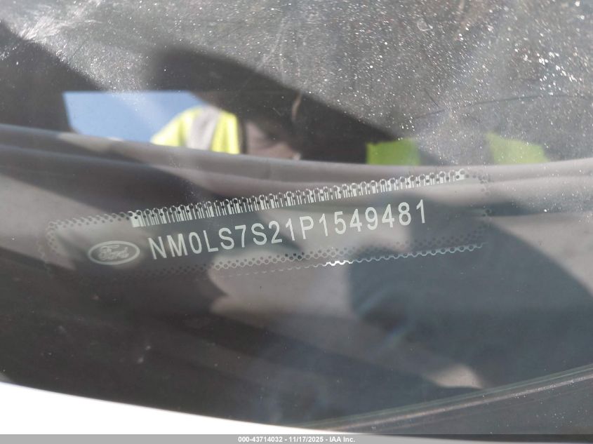 2023 Ford Transit Connect Xl VIN: NM0LS7S21P1549481 Lot: 43714032