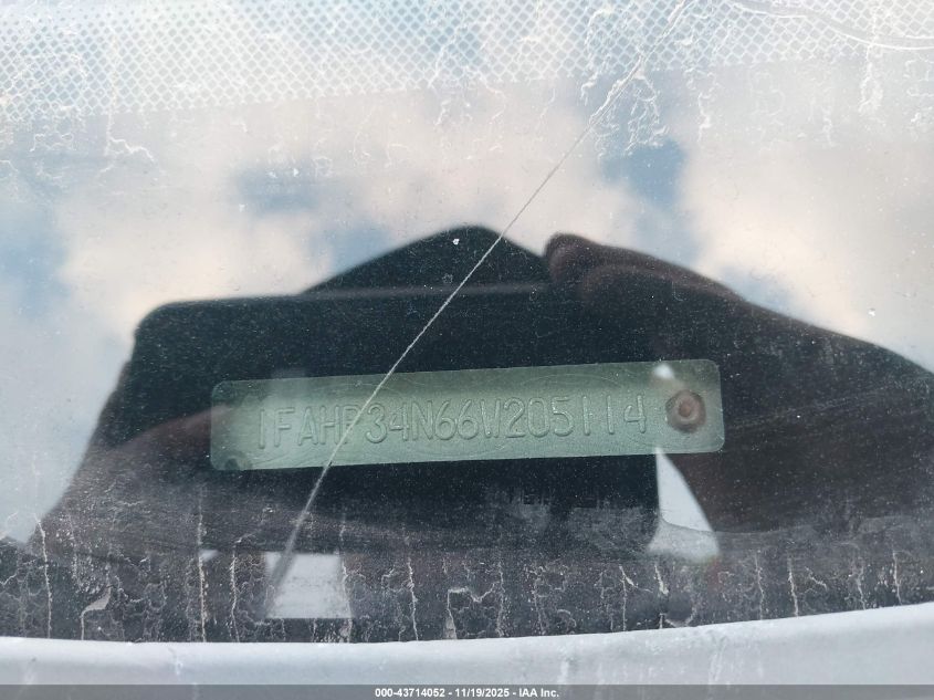 2006 Ford Focus Zx4 VIN: 1FAHP34N66W205114 Lot: 43714052