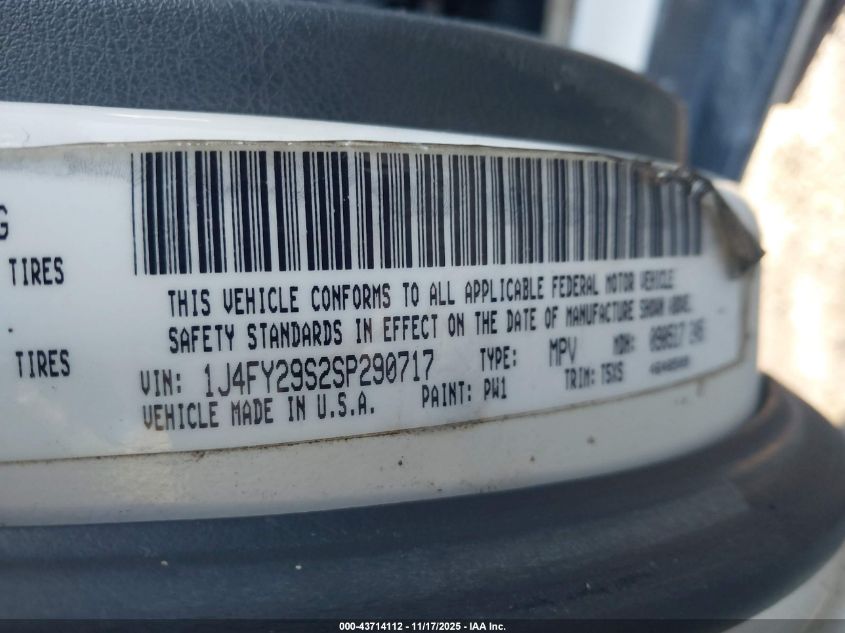 1995 Jeep Wrangler / Yj Se VIN: 1J4FY29S2SP290717 Lot: 43714112
