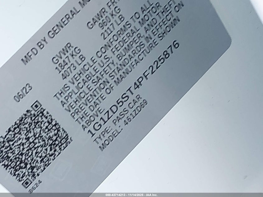 1G1ZD5ST4PF225876 2023 CHEVROLET MALIBU photo no. 9