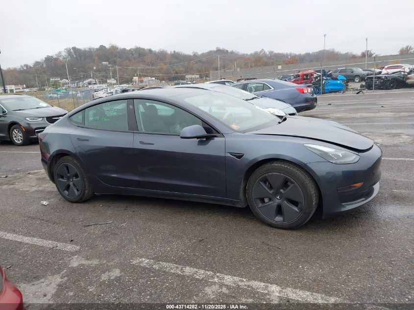 2023 Tesla Model 3 Rear-Wheel Drive VIN: 5YJ3E1EA8PF656299 Lot: 43714282