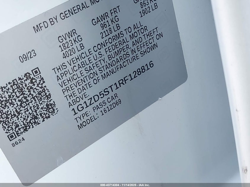1G1ZD5ST1RF128816 2024 CHEVROLET MALIBU photo no. 9