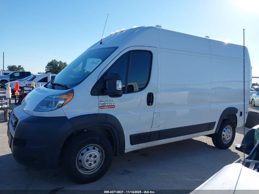 2019 Ram Promaster 2500 High Roof 136 Wb VIN: 3C6TRVCG2KE539486 Lot: 43714537