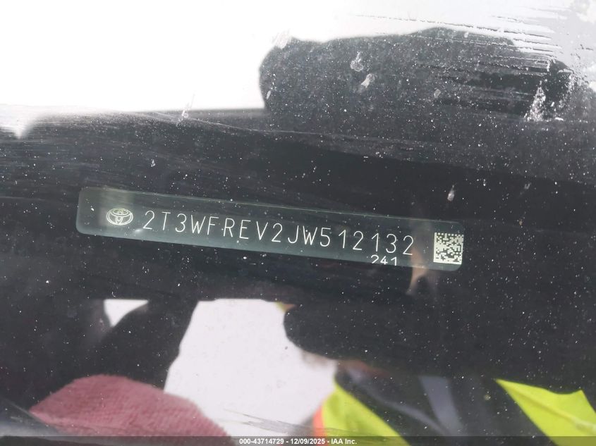 2018 Toyota Rav4 Xle VIN: 2T3WFREV2JW512132 Lot: 43714729