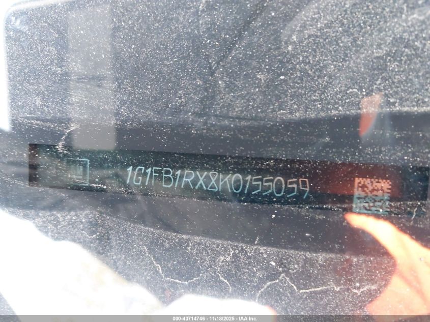 2019 Chevrolet Camaro 1Ls VIN: 1G1FB1RX8K0155059 Lot: 43714746