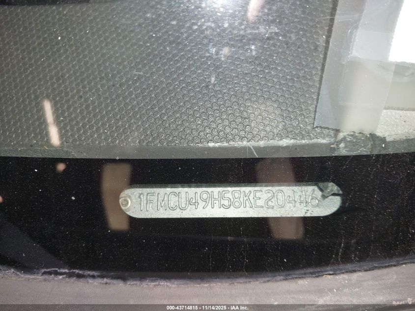 2008 Ford Escape Hybrid VIN: 1FMCU49H58KE20446 Lot: 43714815