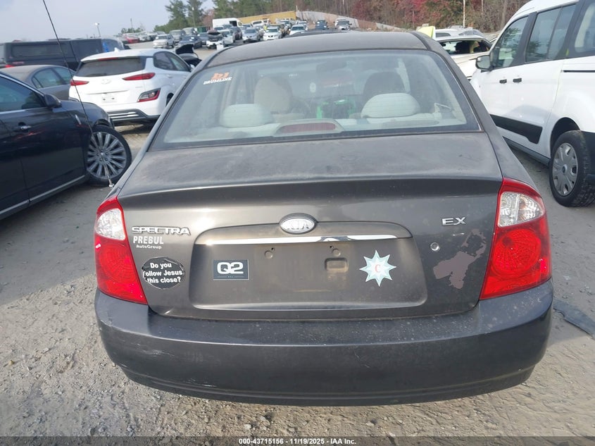 2006 Kia Spectra Ex/Lx/Sx VIN: KNAFE121365313673 Lot: 43715156