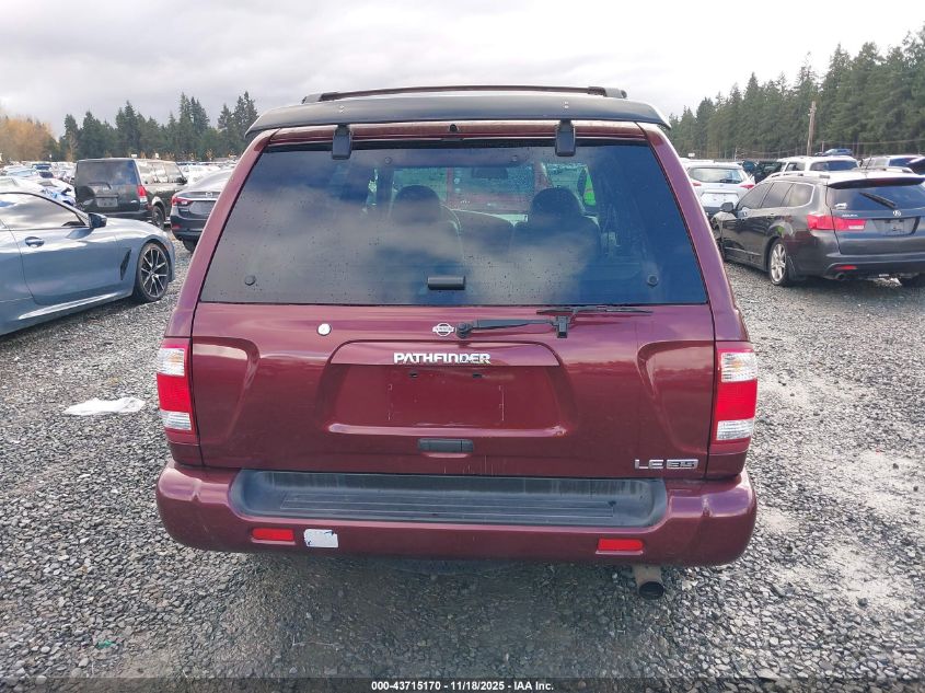 2001 Nissan Pathfinder Le VIN: JN8DR07Y71W531928 Lot: 43715170