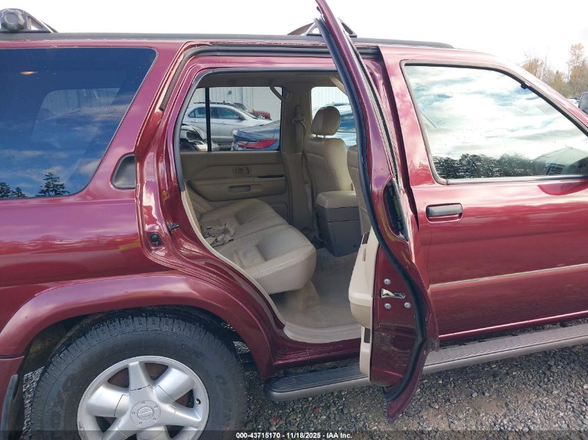 2001 Nissan Pathfinder Le VIN: JN8DR07Y71W531928 Lot: 43715170