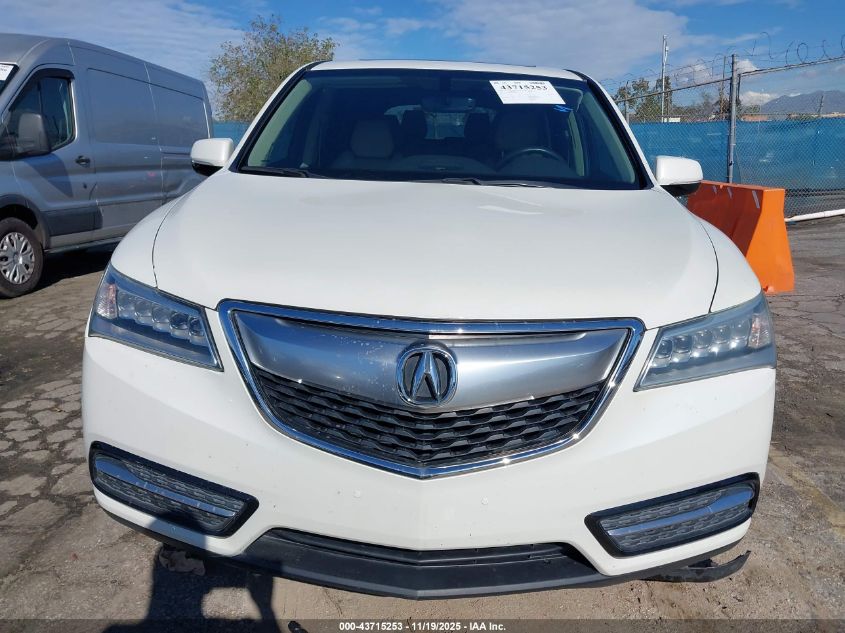 2016 Acura Mdx Acurawatch Plus Package VIN: 5FRYD4H2XGB042402 Lot: 43715253