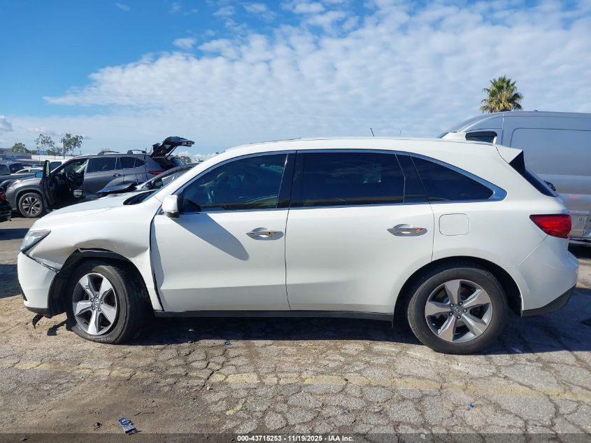 2016 Acura Mdx Acurawatch Plus Package VIN: 5FRYD4H2XGB042402 Lot: 43715253