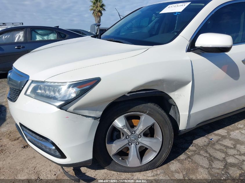 2016 Acura Mdx Acurawatch Plus Package VIN: 5FRYD4H2XGB042402 Lot: 43715253