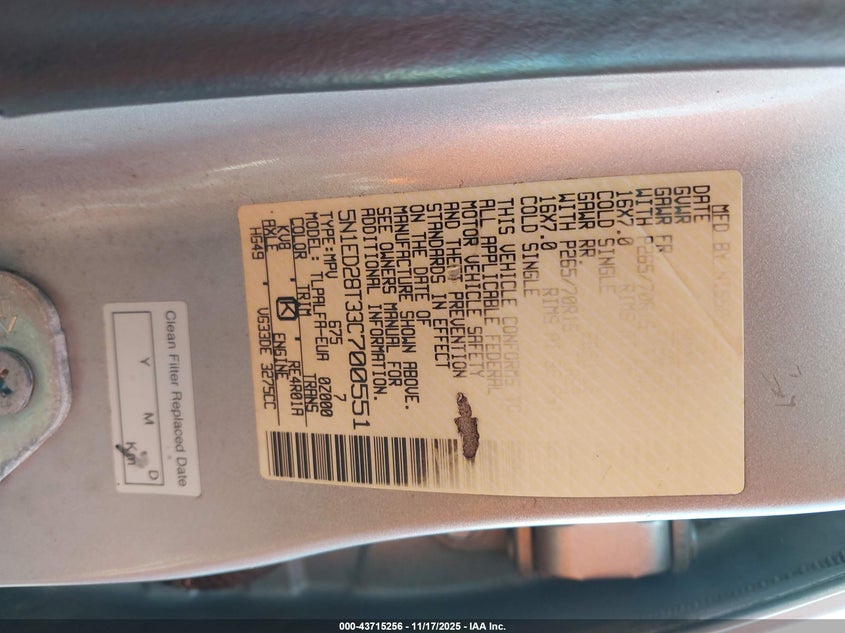 5N1ED28T33C700551 2003 NISSAN XTERRA photo no. 9