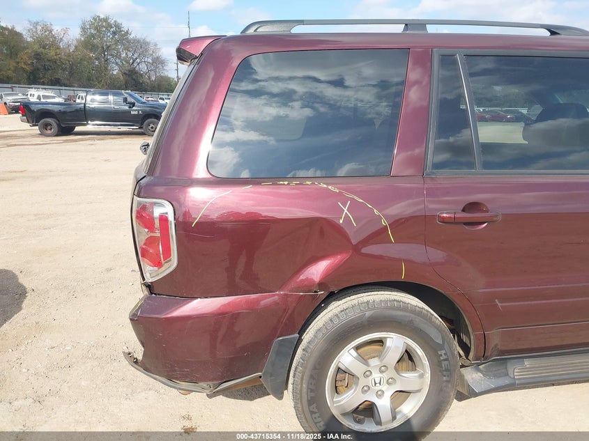 2007 Honda Pilot Ex-L VIN: 2HKYF18507H513835 Lot: 43715354