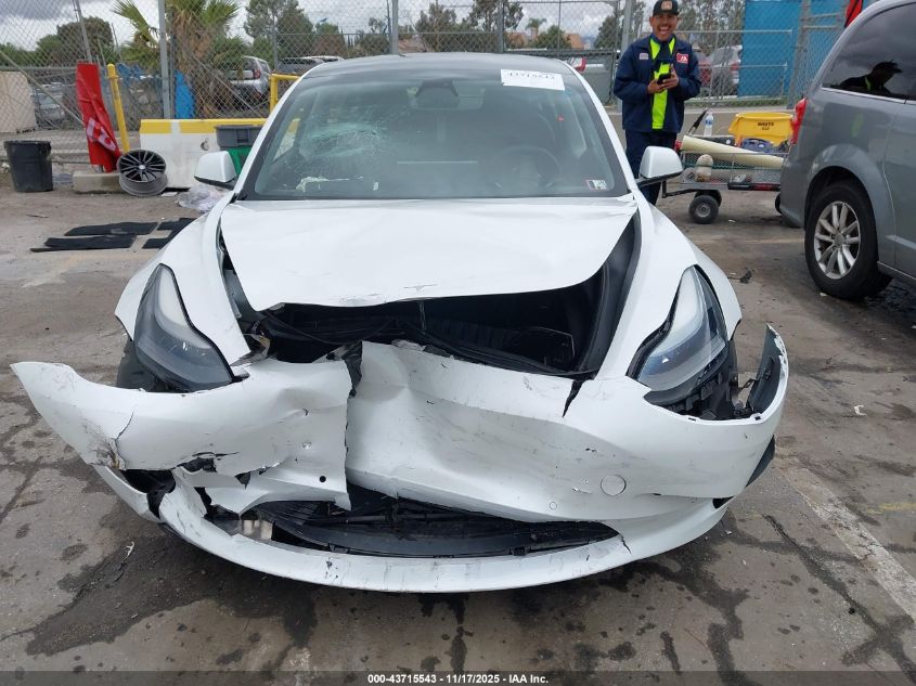 2022 Tesla Model 3 Long Range Dual Motor All-Wheel Drive VIN: 5YJ3E1EB4NF182955 Lot: 43715543