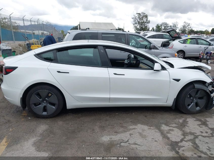 2022 Tesla Model 3 Long Range Dual Motor All-Wheel Drive VIN: 5YJ3E1EB4NF182955 Lot: 43715543