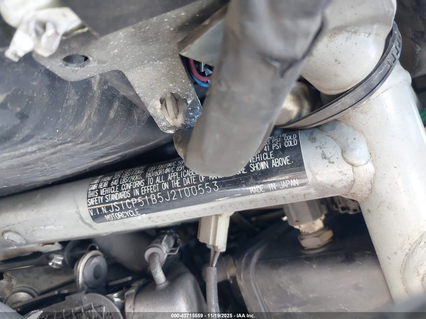 2018 Suzuki An650 A VIN: JS1CP51B5J2100553 Lot: 43715559