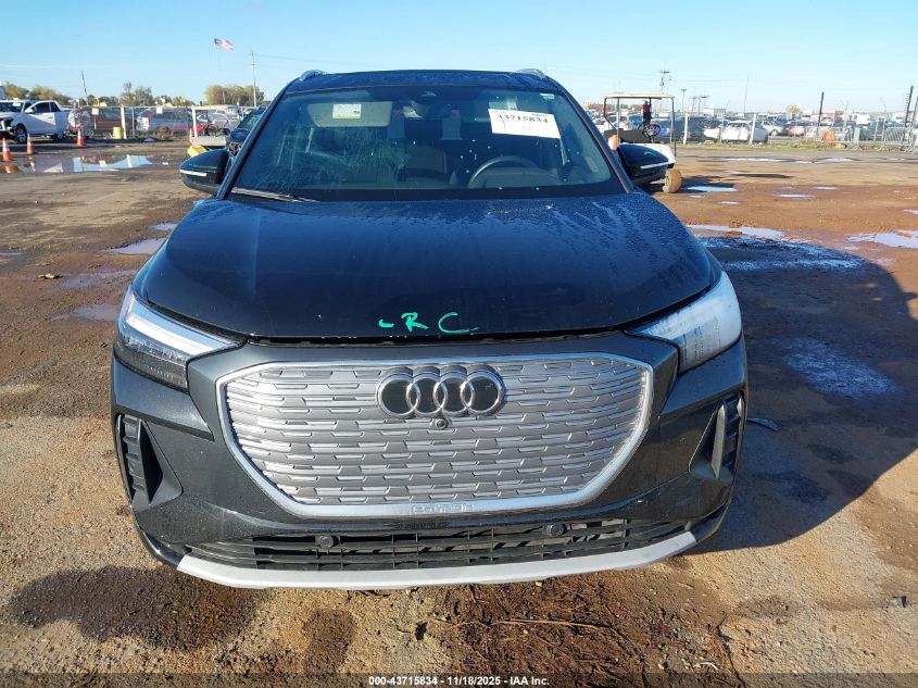 2023 Audi Q4 E-Tron Premium Plus 40 Rwd VIN: WA1BCBFZ1PP024708 Lot: 43715834