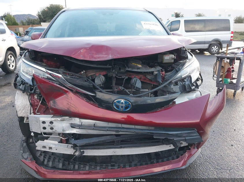 2022 Toyota Sienna Xle VIN: 5TDYRKECXNS130539 Lot: 43715846