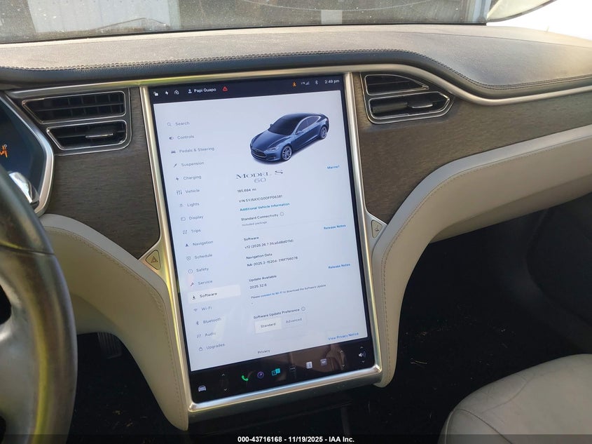 2013 Tesla Model S VIN: 5YJSA1CG0DFP06381 Lot: 43716168