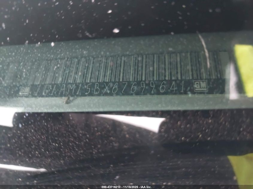 2006 Chevrolet Cobalt Ss VIN: 1G1AM15BX67699641 Lot: 43716210