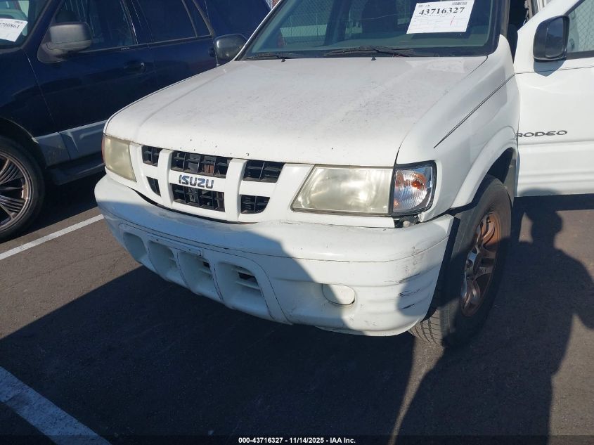 2003 Isuzu Rodeo S 3.2L V6 VIN: 4S2CK58W634301273 Lot: 43716327