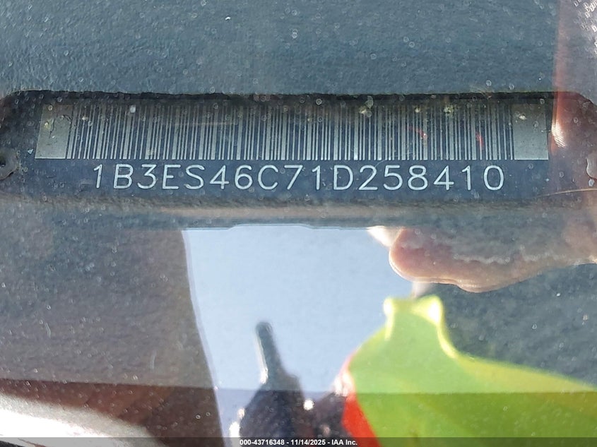 1B3ES46C71D258410 2001 DODGE NEON photo no. 9