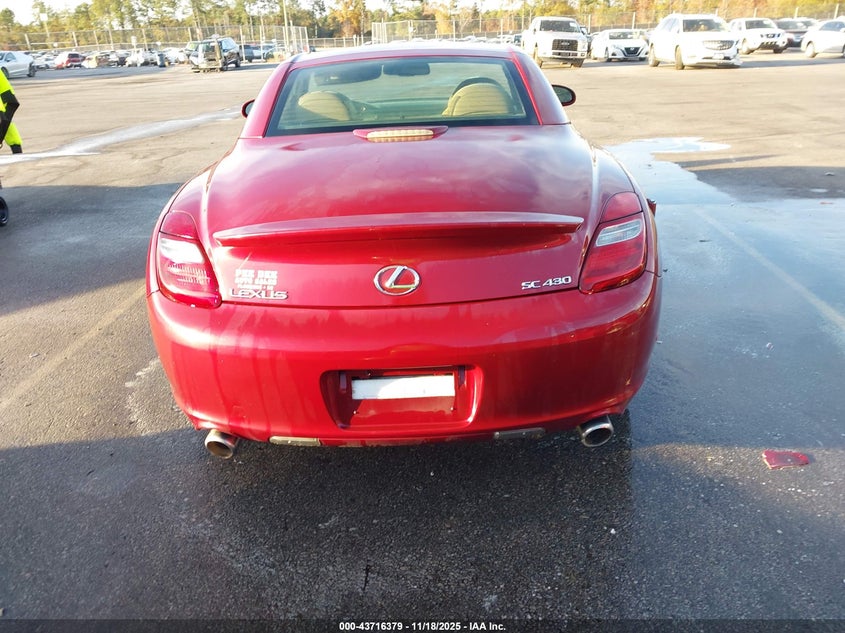 2006 Lexus Sc 430 VIN: JTHFN48Y569009499 Lot: 43716379