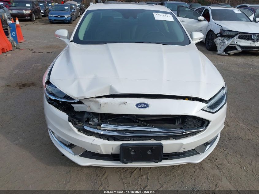2017 Ford Fusion Energi Titanium VIN: 3FA6P0SU6HR147186 Lot: 43716541