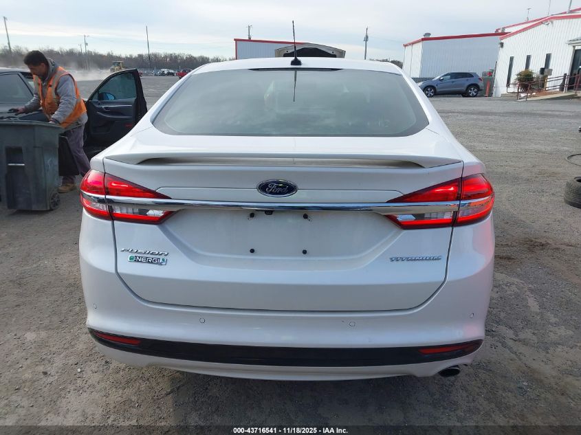 2017 Ford Fusion Energi Titanium VIN: 3FA6P0SU6HR147186 Lot: 43716541