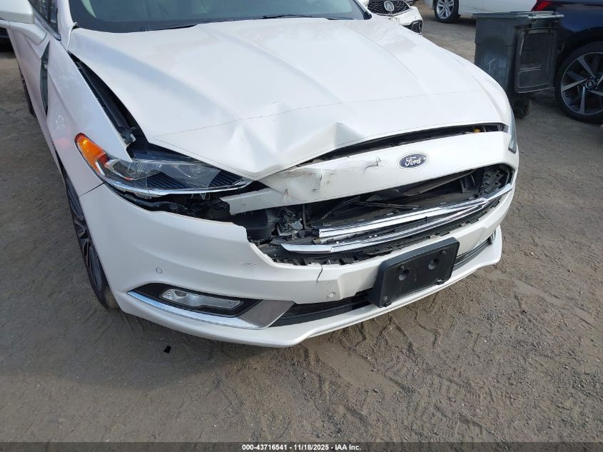 2017 Ford Fusion Energi Titanium VIN: 3FA6P0SU6HR147186 Lot: 43716541
