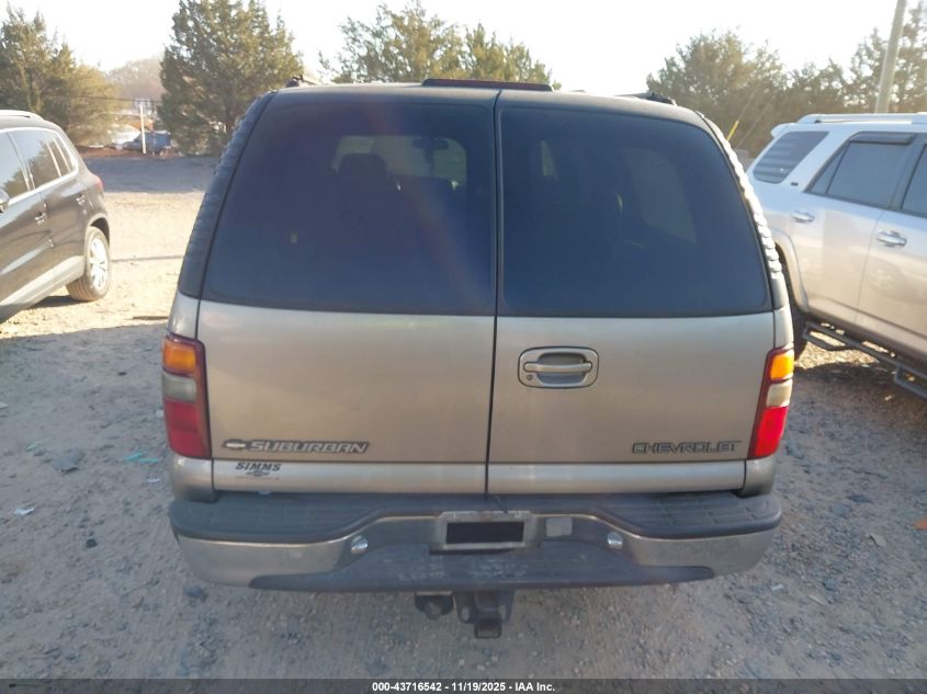 2001 Chevrolet Suburban 1500 Lt VIN: 1GNFK16T01J200438 Lot: 43716542