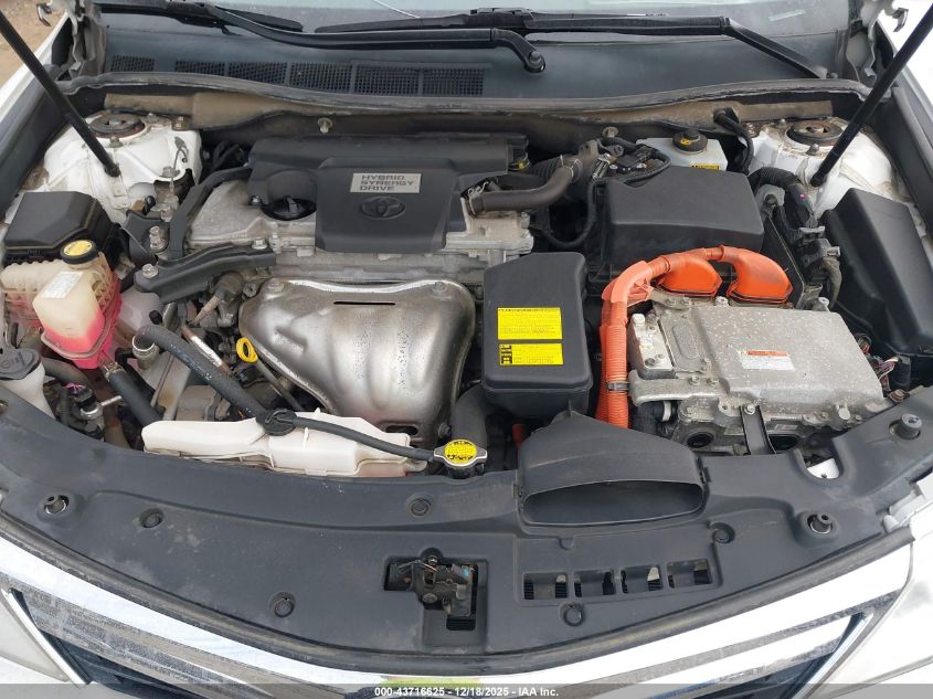 2012 Toyota Camry Hybrid Xle VIN: 4T1BD1FK6CU012626 Lot: 43716625