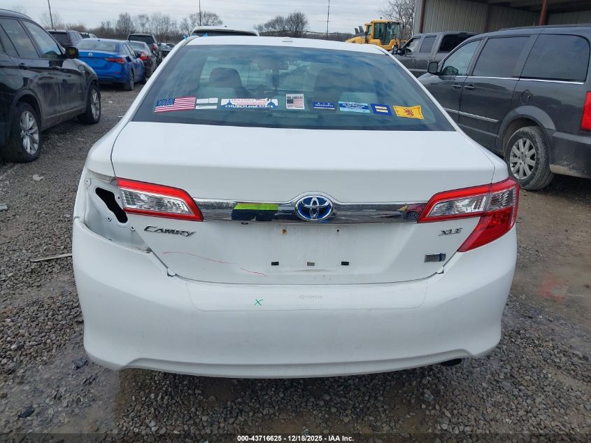 2012 Toyota Camry Hybrid Xle VIN: 4T1BD1FK6CU012626 Lot: 43716625