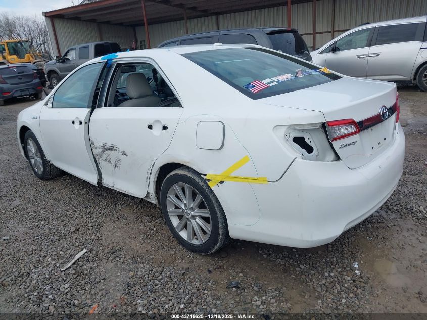 2012 Toyota Camry Hybrid Xle VIN: 4T1BD1FK6CU012626 Lot: 43716625