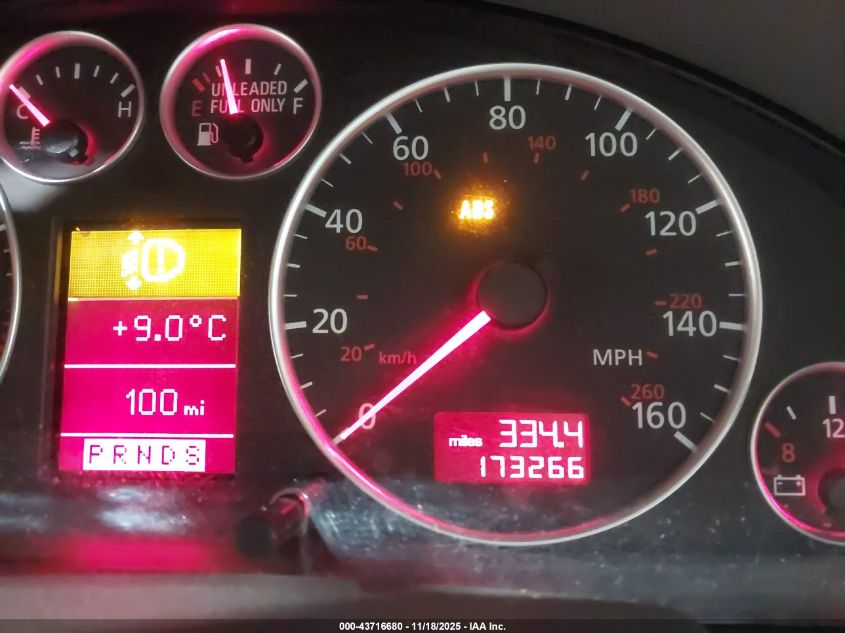 2003 Audi A6 3.0 VIN: WAULT64B83N039426 Lot: 43716680