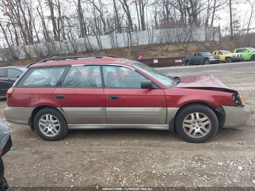 2002 Subaru Outback VIN: 4S3BH675227648536 Lot: 43717095