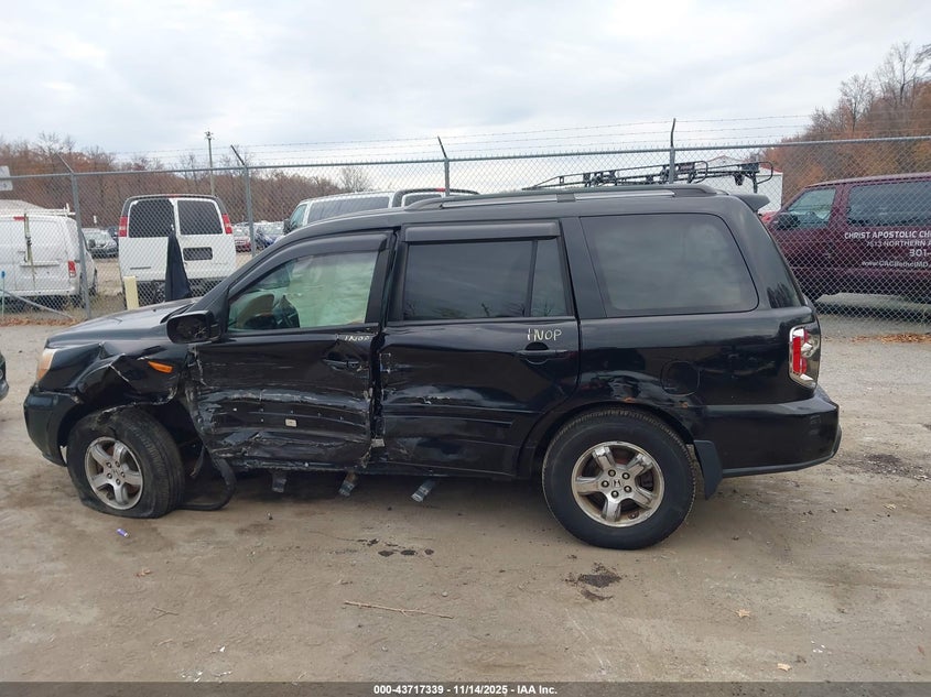 2007 Honda Pilot Ex-L VIN: 2HKYF186X7H516721 Lot: 43717339