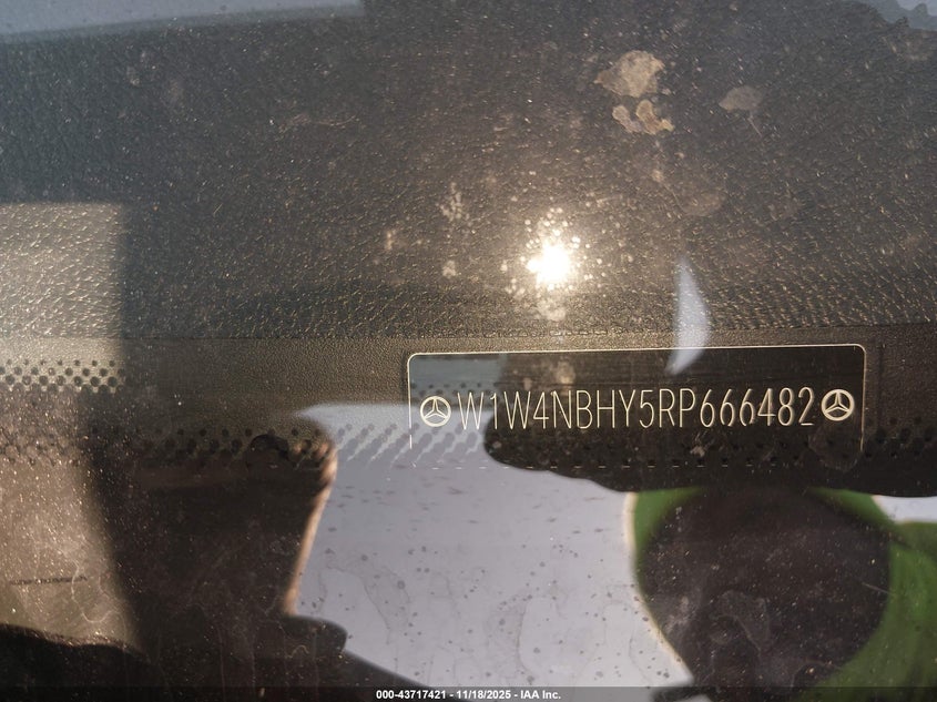 2024 Mercedes-Benz Sprinter 2500 Standard Roof 4-Cyl Diesel Ho VIN: W1W4NBHY5RP666482 Lot: 43717421