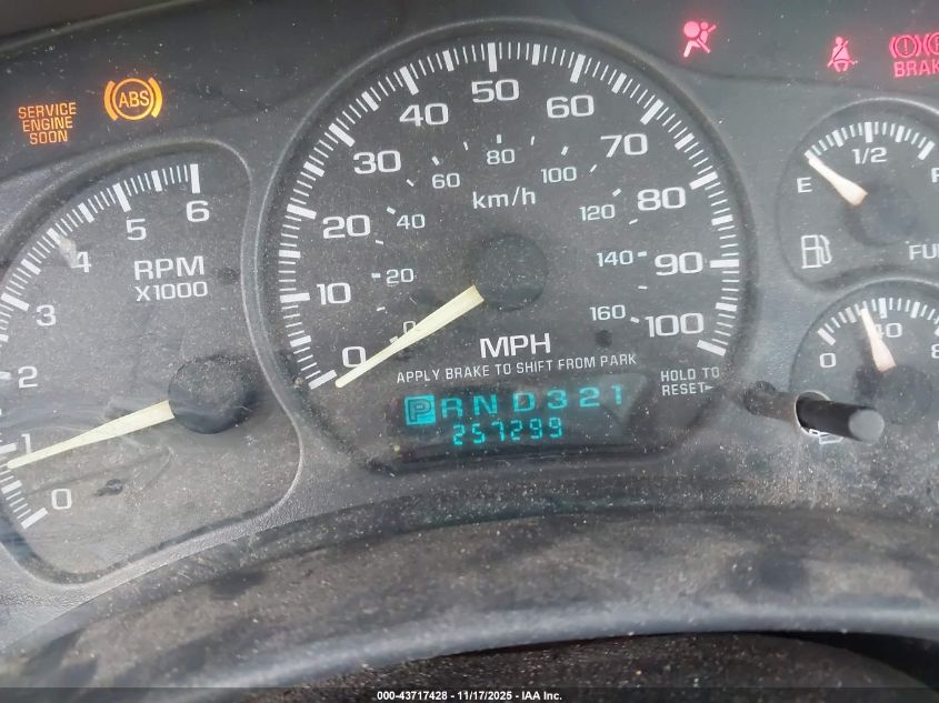 2001 Chevrolet Silverado 2500Hd Ls VIN: 1GCHC23U21F134186 Lot: 43717428