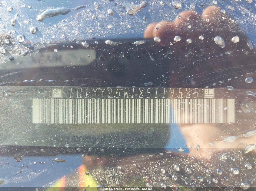 2008 Chevrolet Corvette VIN: 1G1YY26W185119525 Lot: 43717652