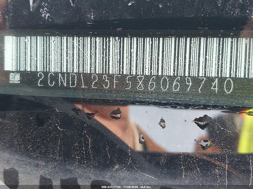 2008 Chevrolet Equinox Ls VIN: 2CNDL23F586069740 Lot: 43717724