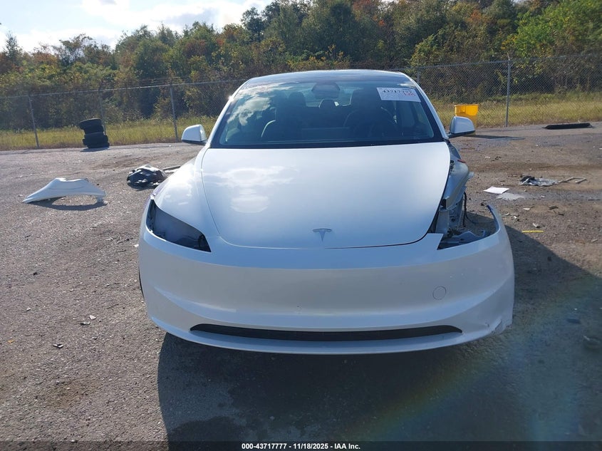 2025 Tesla Model 3 Long Range Rear-Wheel Drive/Standard VIN: 5YJ3E1EAXSF073306 Lot: 43717777