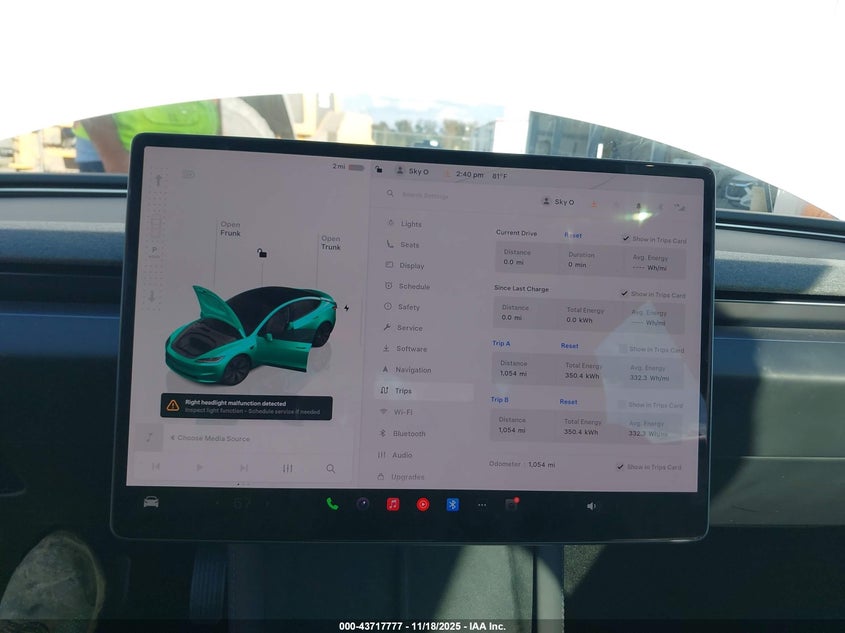 2025 Tesla Model 3 Long Range Rear-Wheel Drive/Standard VIN: 5YJ3E1EAXSF073306 Lot: 43717777