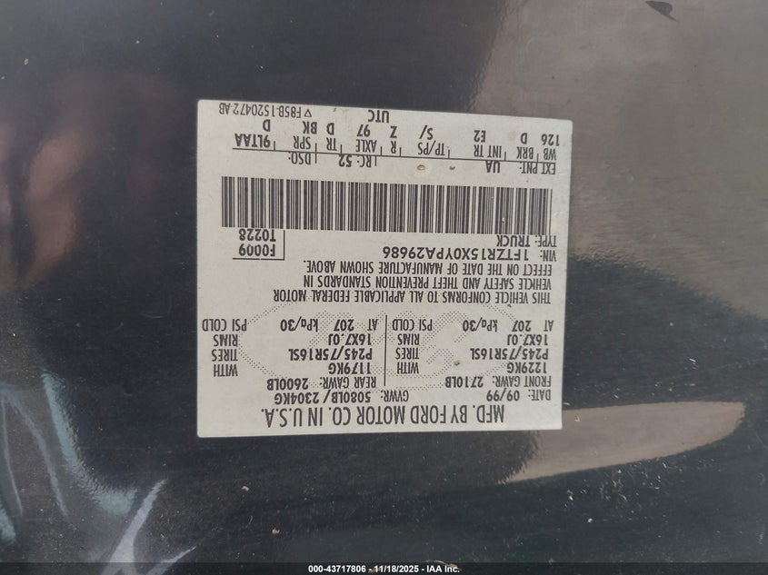 2000 Ford Ranger Xlt VIN: 1FTZR15X0YPA29686 Lot: 43717806