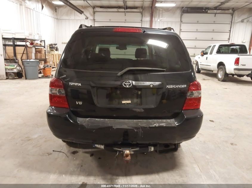 2005 Toyota Highlander V6 VIN: JTEDP21A050077261 Lot: 43717845